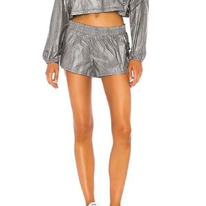 NEW! FREE PEOPLE Diamond Back Reflective Shorts